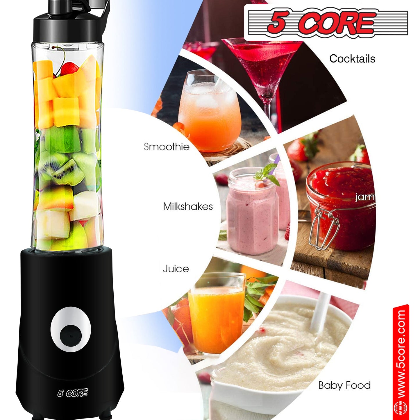 Personal Blender for Kitchen 20Oz Capacity 160W