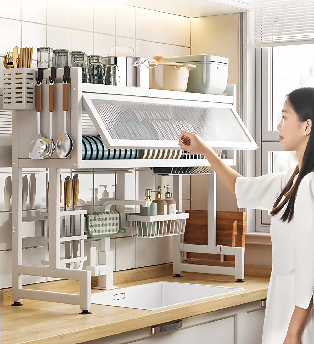 Kitchen Over Sink Storage Rack